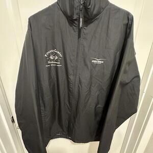 Venice Beach Mens Medium Full Zip Windbreaker Black Jacket‎ Packable Workoutfit